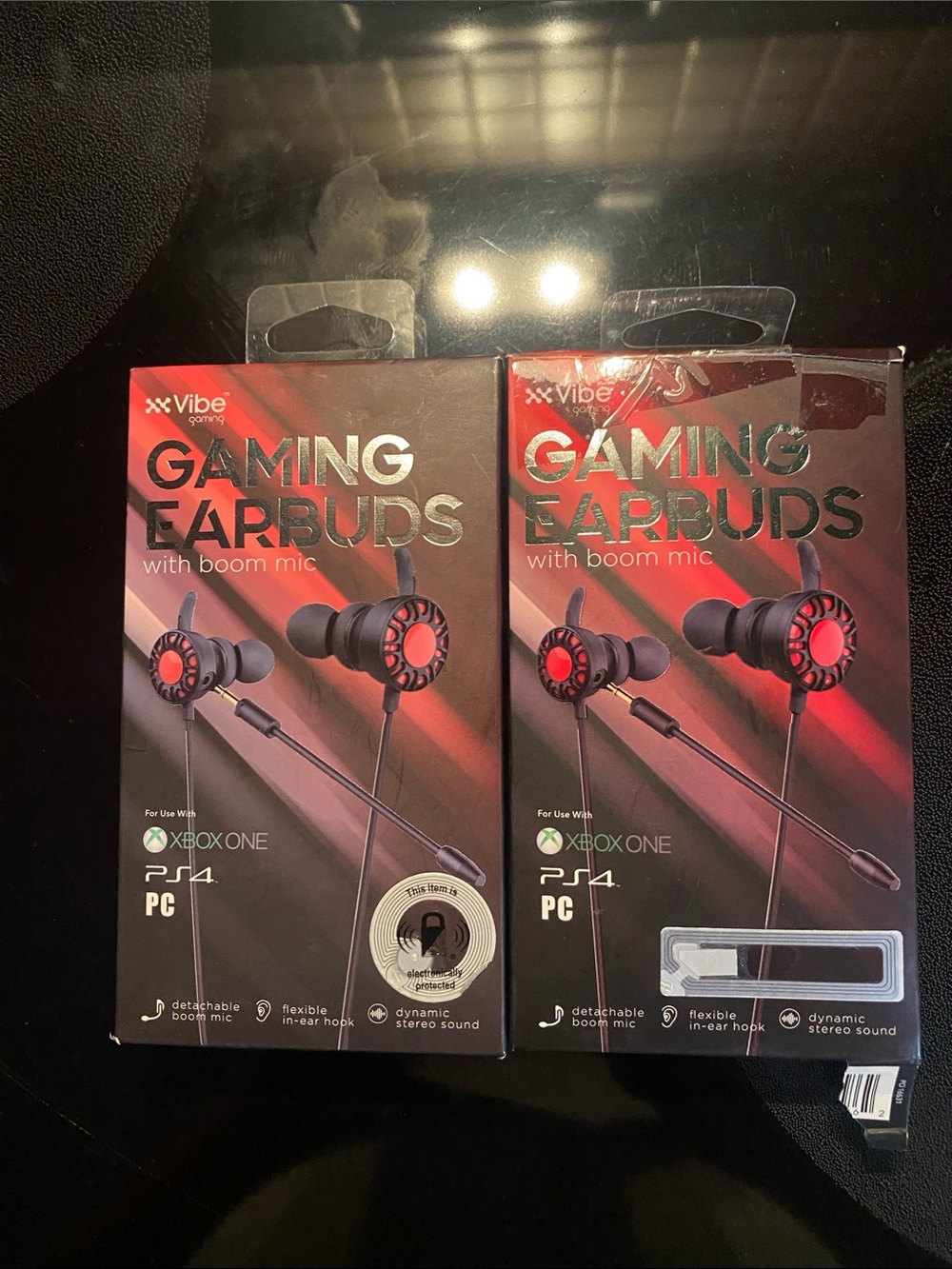 Vibe Gaming Earbuds with Boom Mic  Lot of 2 Use with PS4 XBox1 or PC